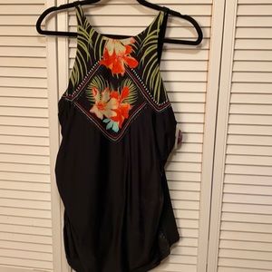 Cacique Swim Womens 16 Swim Tankini Top NEW